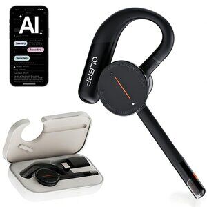 Oleap Archer AI Transcribed Wireless Headset Single Ear Bluetooth Headset, Meeti